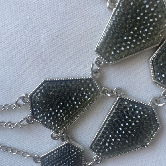 Necklace - pebbly pave shapes - Picture 4 of 6